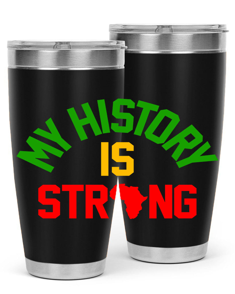 my  history is strong 66#- black words phrases- Cotton Tank