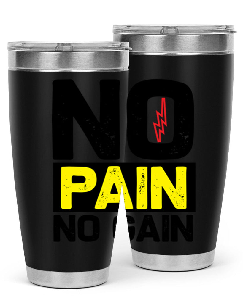 no pain no gain 5#- gym- Tumbler