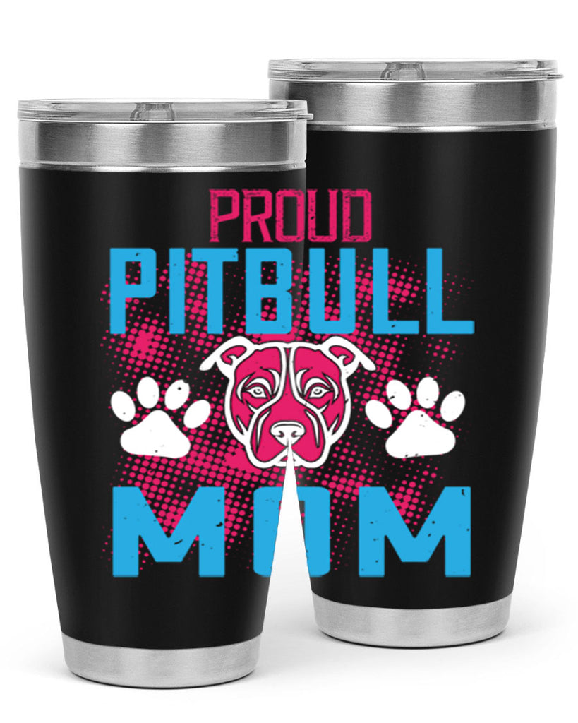 proud pitbull mom 70#- mom- Tumbler