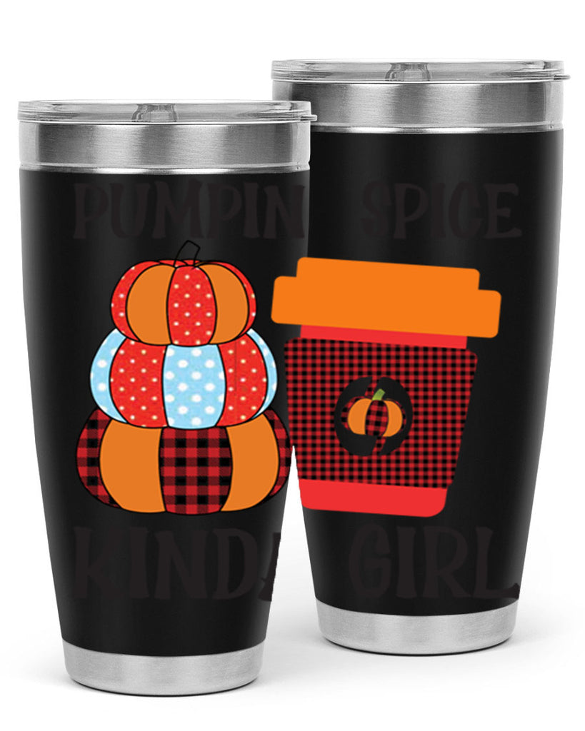 pumpkin spice kinda girl 551#- fall- Tumbler