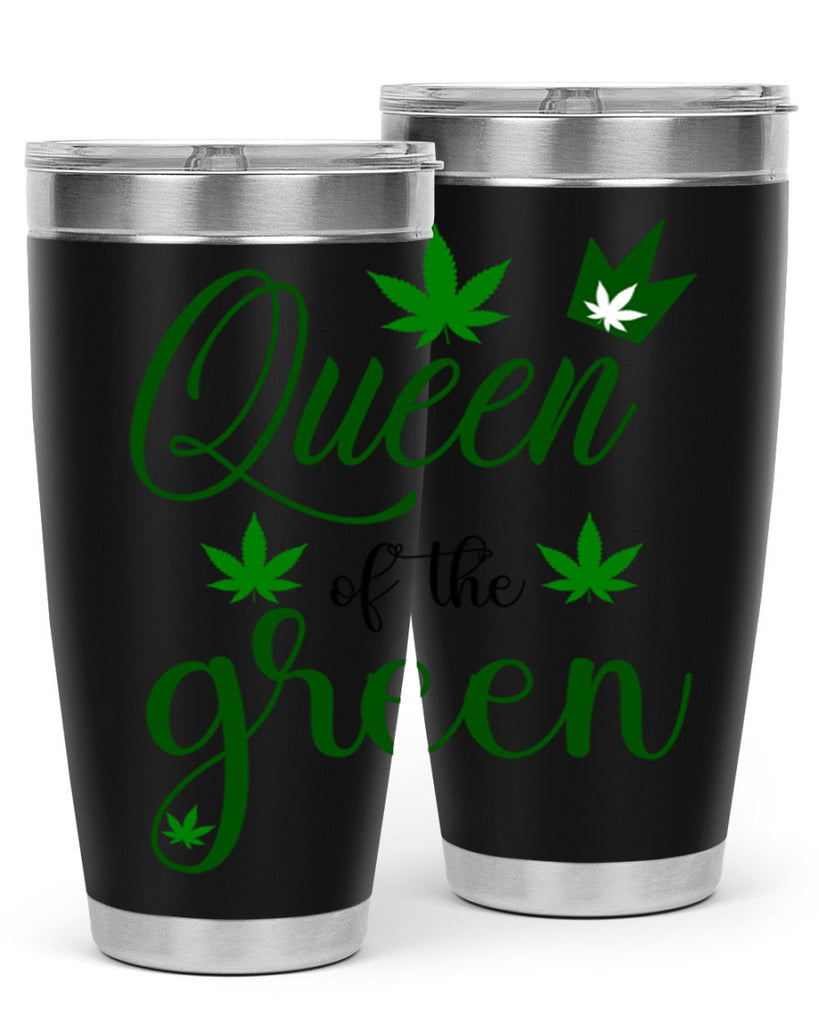 queen of the green 222#- marijuana- Tumbler