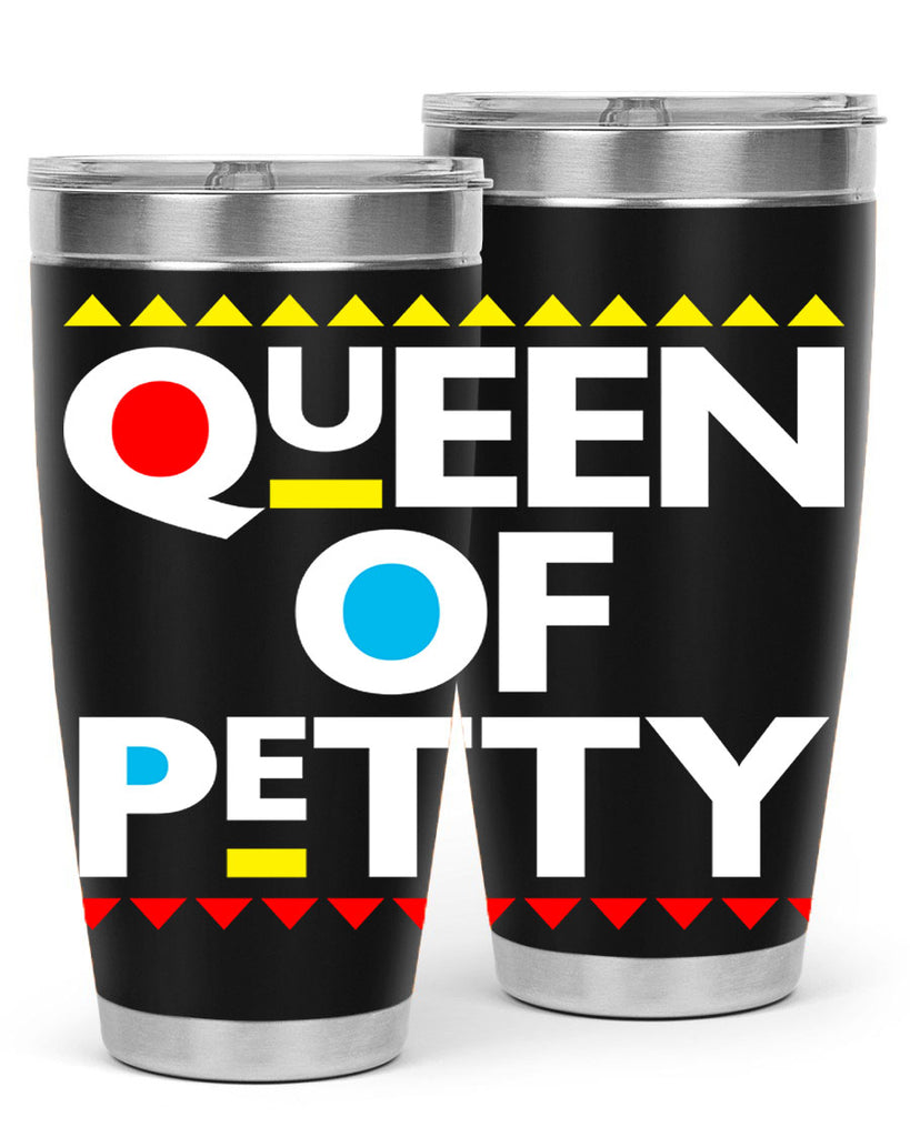 queen ofpetty 48#- black words phrases- Cotton Tank