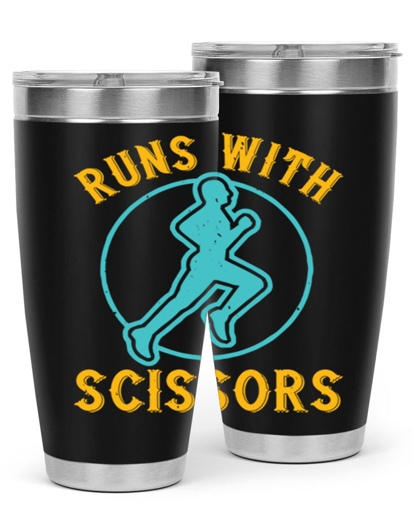 run with sclssors 25#- running- Tumbler