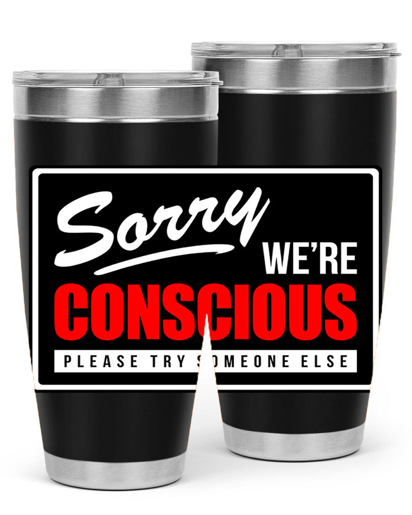 sorry were conscious 28#- black words phrases- Cotton Tank