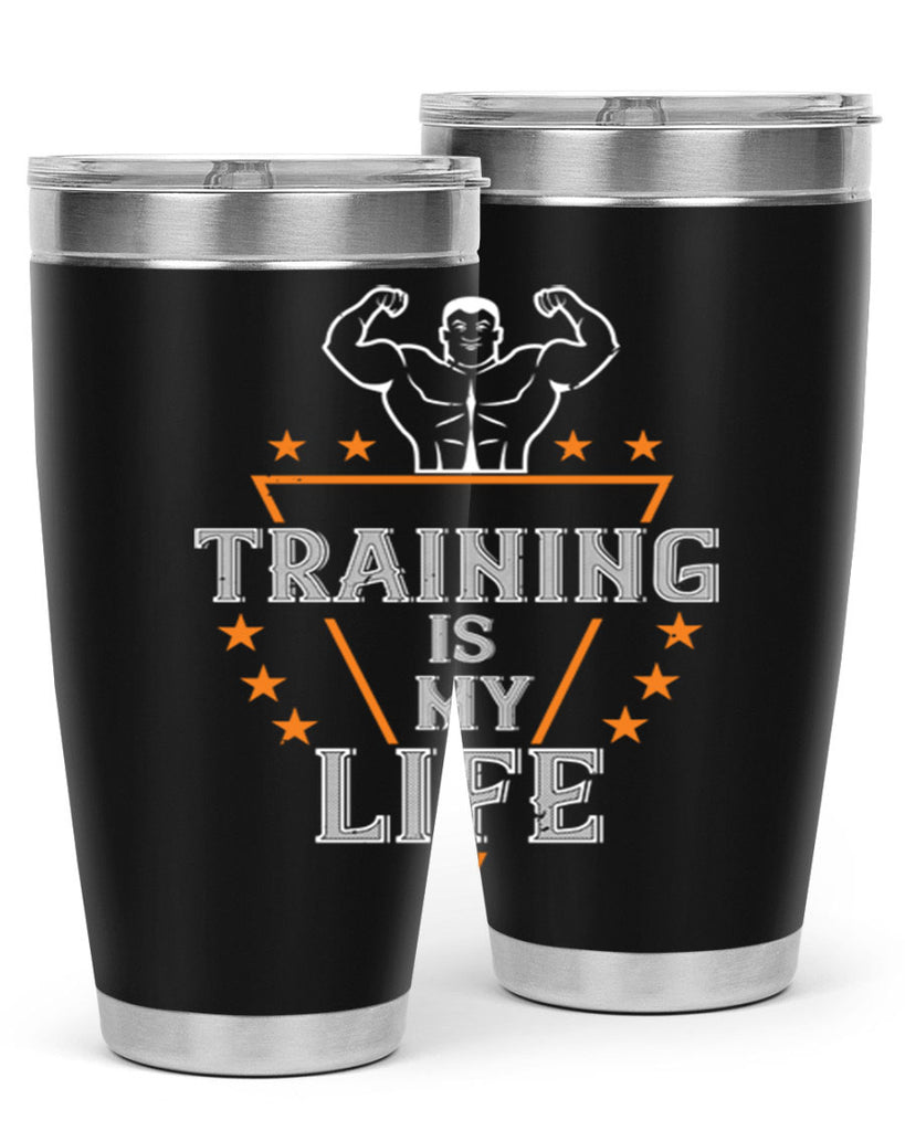 traing is my life 61#- gym- Tumbler