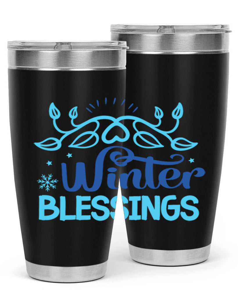 winter blessings 495#- winter- Tumbler