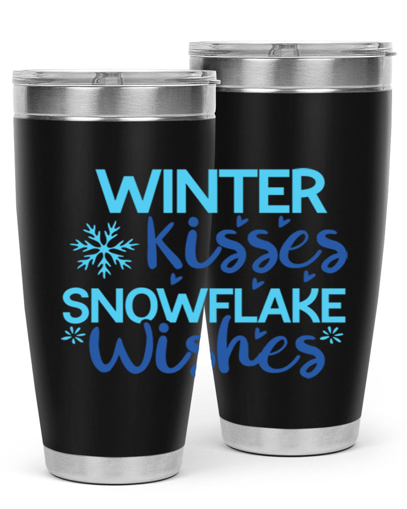 winter kisses snowflake wishes 519#- winter- Tumbler