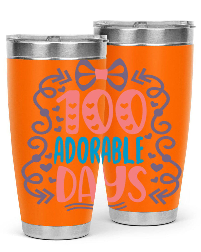 1 100 adorable days 17#- 100 days of school- Tumbler