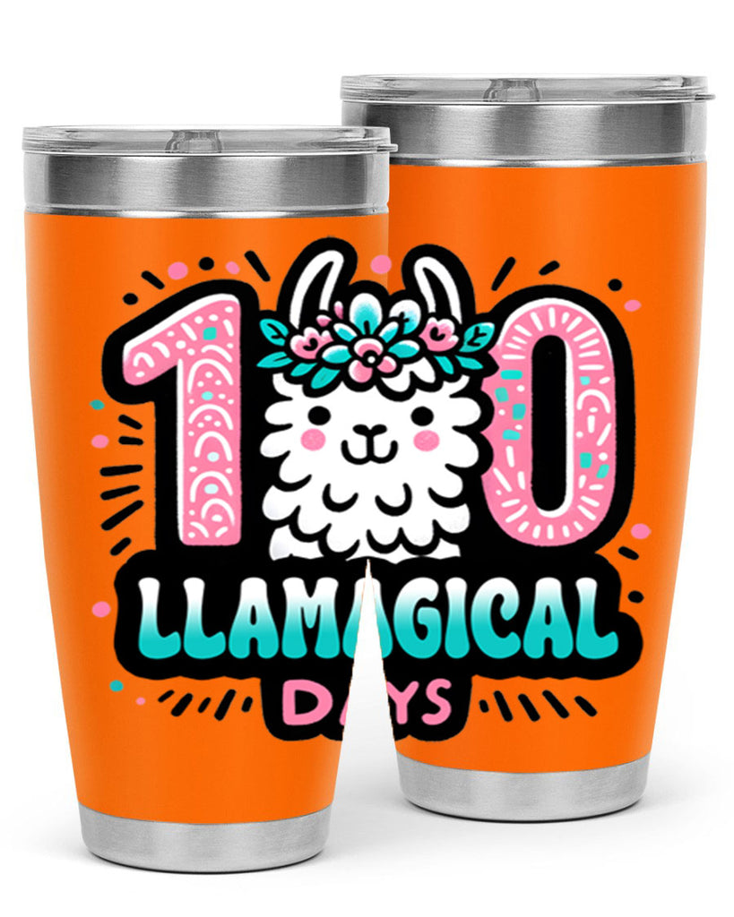 100 Llamagical Days Sublimation 35#- 100 days of school- Tumbler