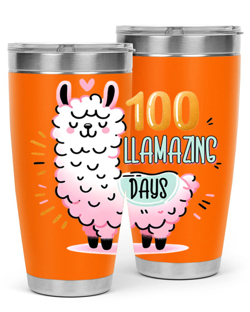 100th Day of School Llama 39#- 100 days of school- Tumbler