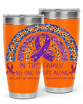 Alzheimer Awareness Purple Rainbow 2#- alzheimers- Tumbler