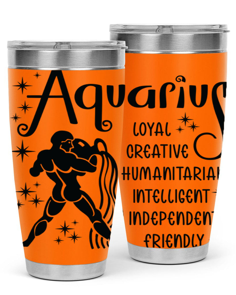 Aquarius 64#- zodiac- Tumbler