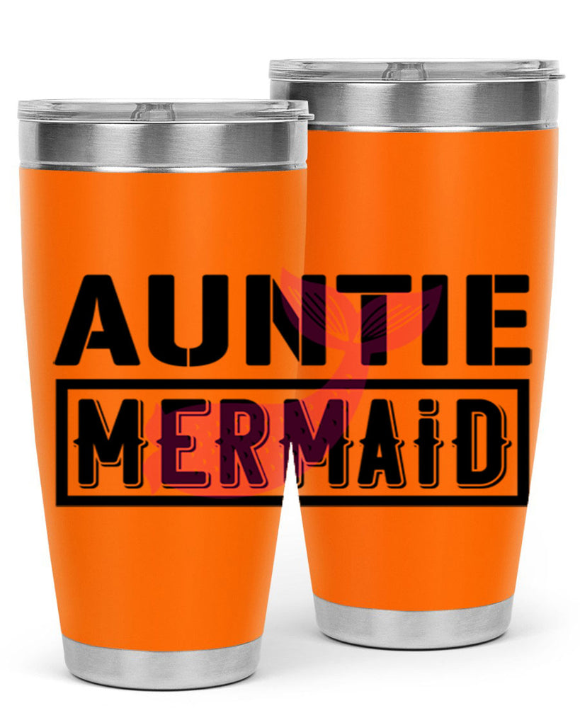 Auntie mermaid 18#- mermaid- Tumbler