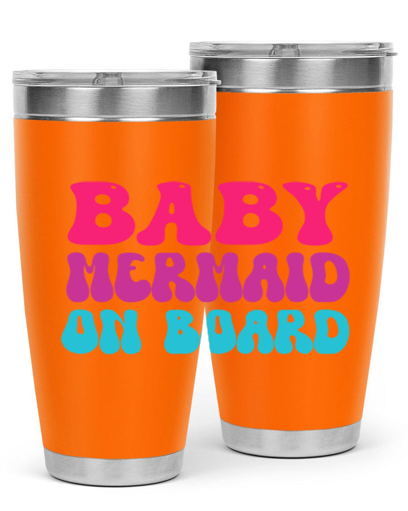 Baby Mermaid On Board 19#- mermaid- Tumbler