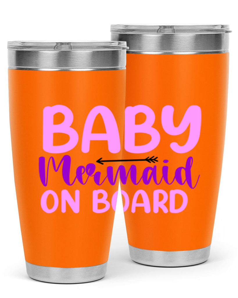 Baby Mermaid On Board 23#- mermaid- Tumbler