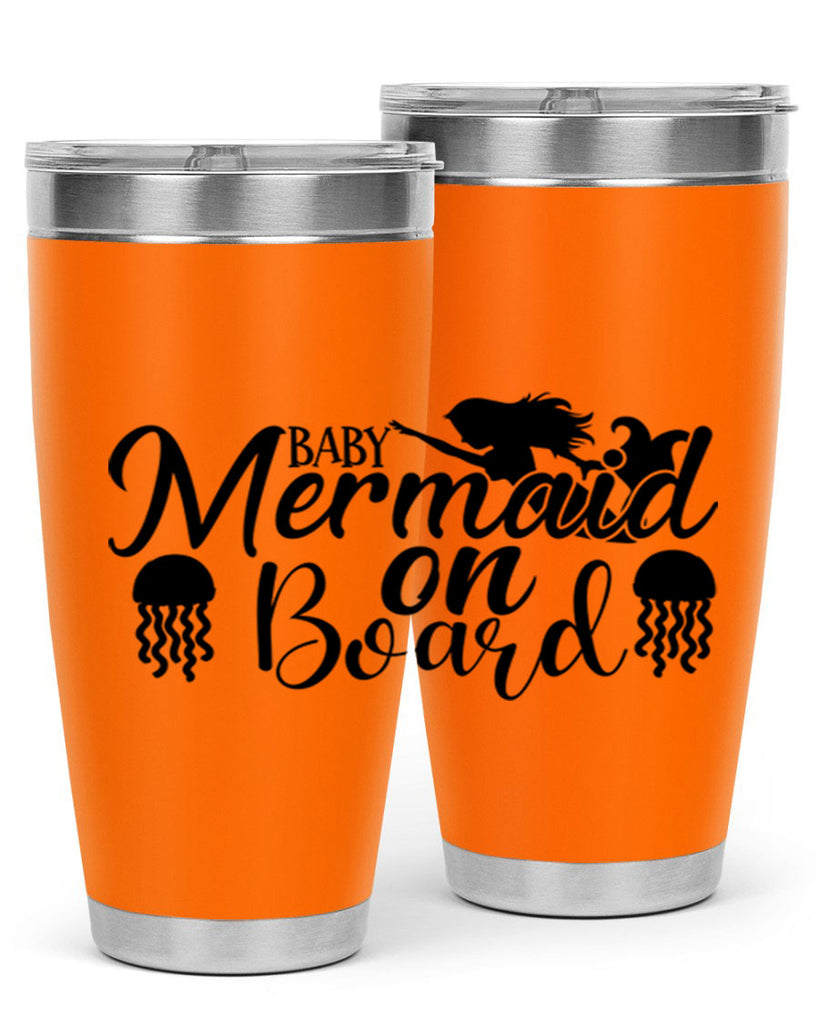 Baby Mermaid On Board 26#- mermaid- Tumbler