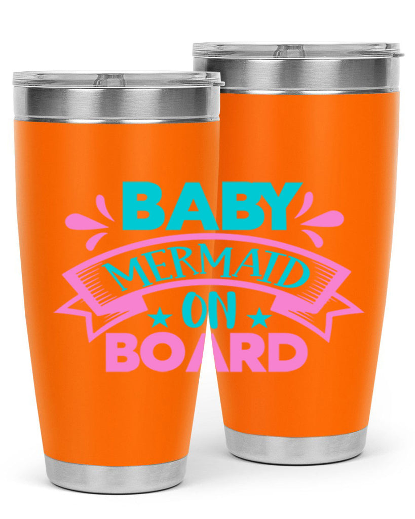 Baby Mermaid On Board 27#- mermaid- Tumbler