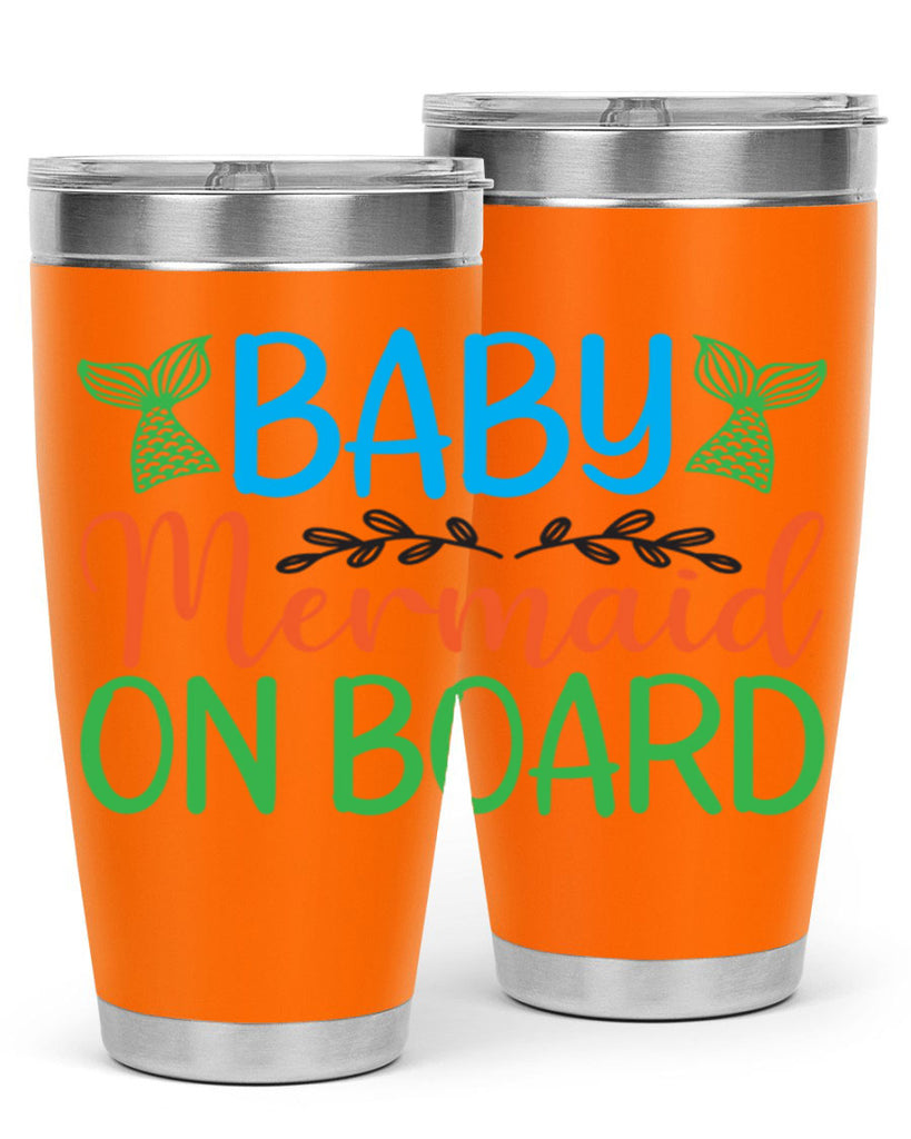 Baby Mermaid On Board 33#- mermaid- Tumbler