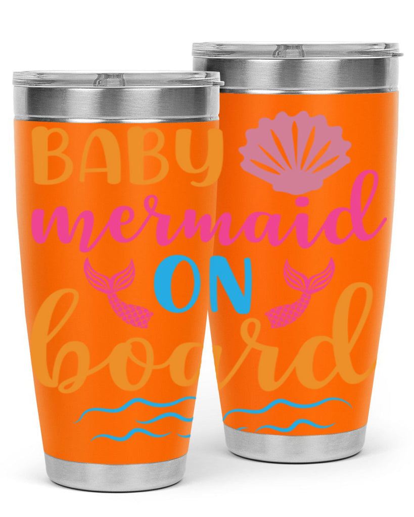 Baby Mermaid On Board 39#- mermaid- Tumbler