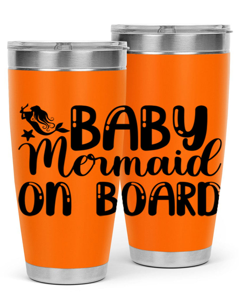 Baby Mermaid on Board 35#- mermaid- Tumbler