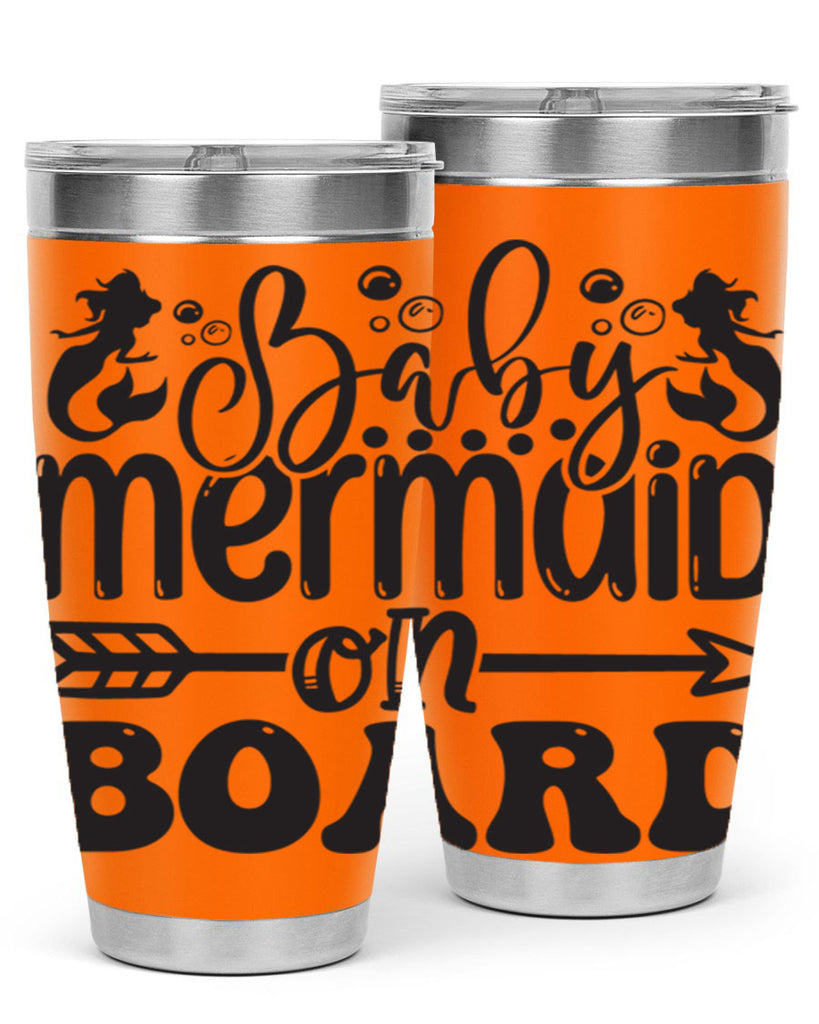 Baby mermaid on board 34#- mermaid- Tumbler