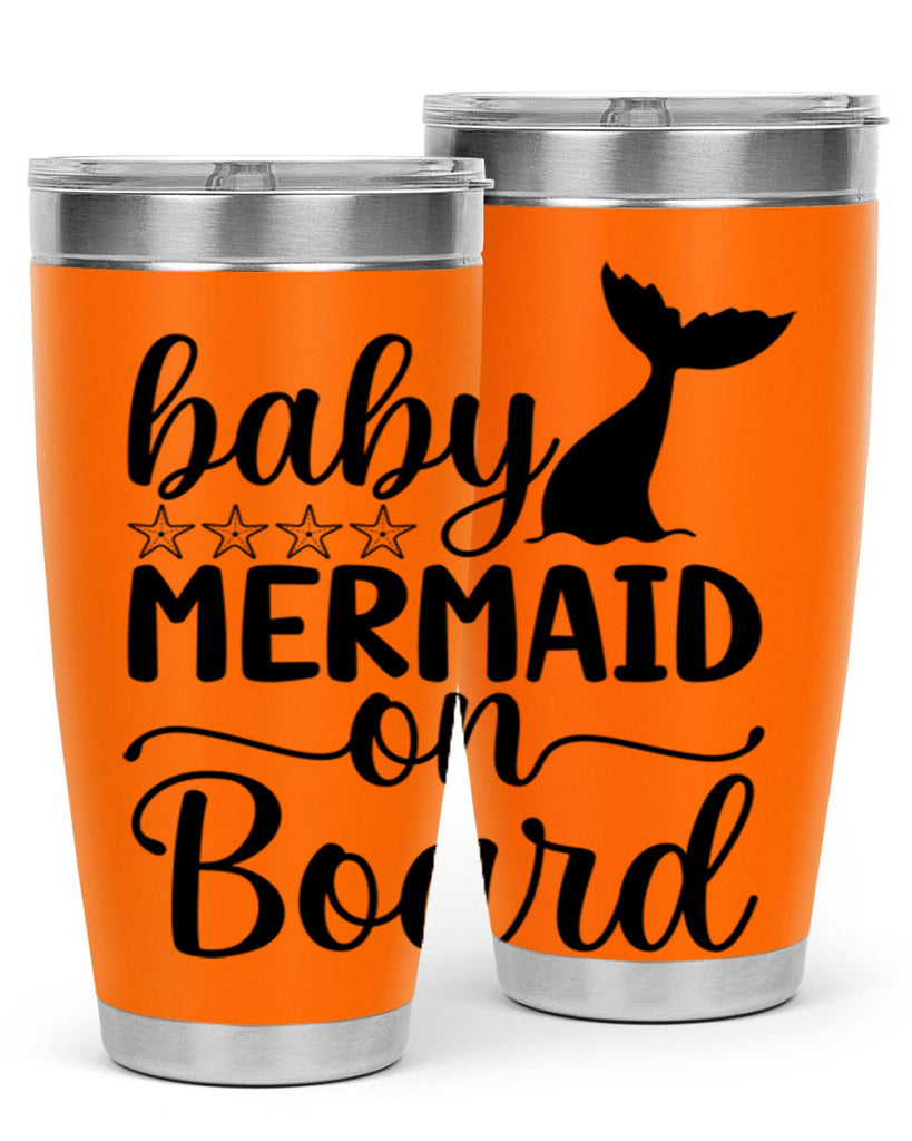 Baby mermaid on board 36#- mermaid- Tumbler