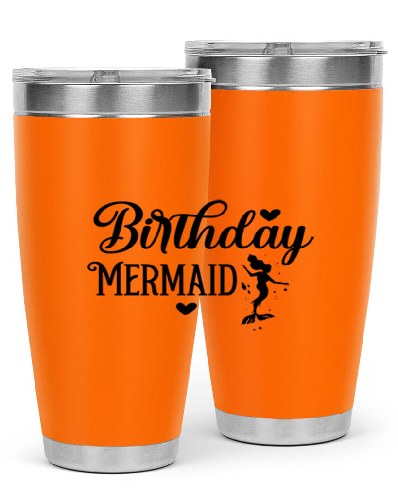 Birthday Mermaid 72#- mermaid- Tumbler