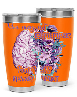 Brain Floral AlzheimerS Awareness 128#- alzheimers- Tumbler