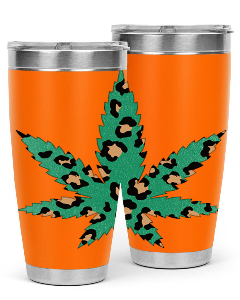 Cannabis Leopard Print 54#- marijuana- Tumbler