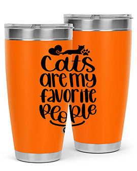 Cats Are My Favorite People Style 89#- cat- Tumbler