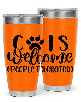 Cats Welcome Style 91#- cat- Tumbler