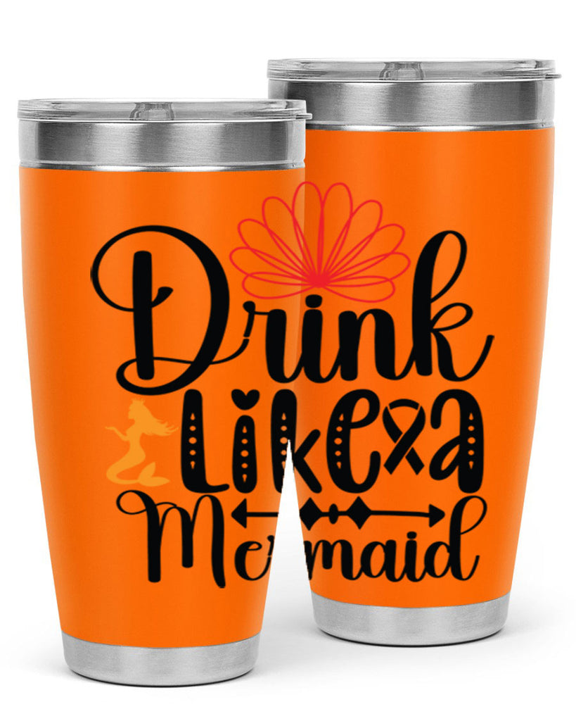 Drink Like a Mermaid 151#- mermaid- Tumbler