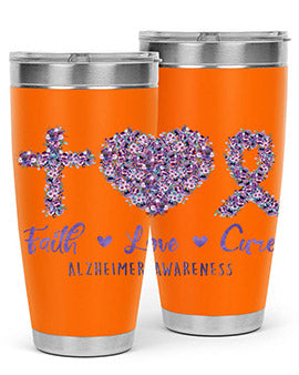 Faih Love Cure AlzheimerS Awareness 137#- alzheimers- Tumbler