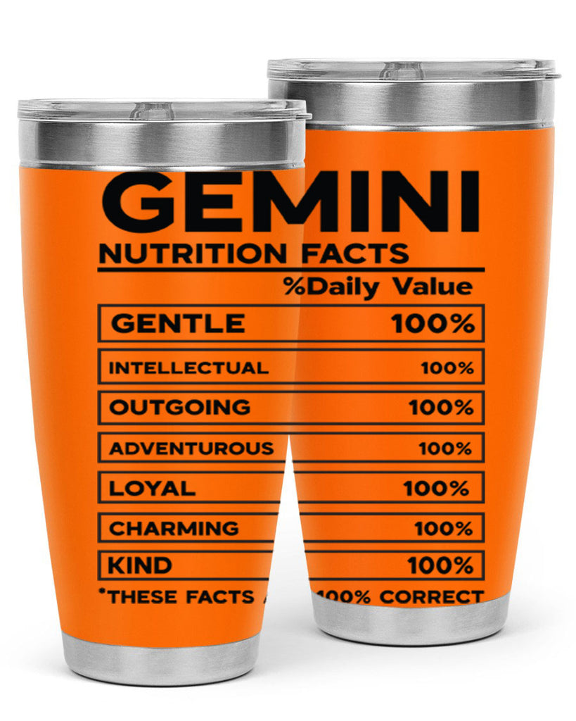 Gemini Nutrition Facts 220#- zodiac- Tumbler