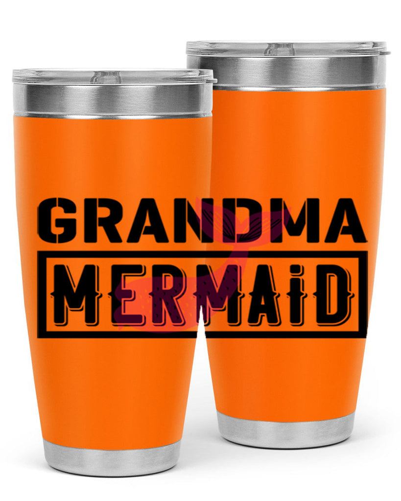 Grandma mermaid 203#- mermaid- Tumbler