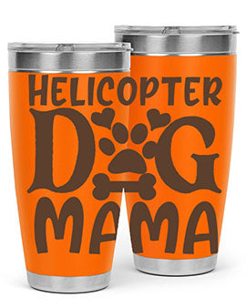 Helicopter Dog Mama Style 87#- dog- Tumbler