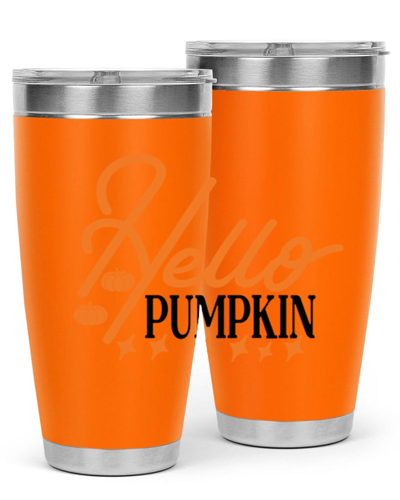 Hello Pumpkin 293#- fall- Tumbler