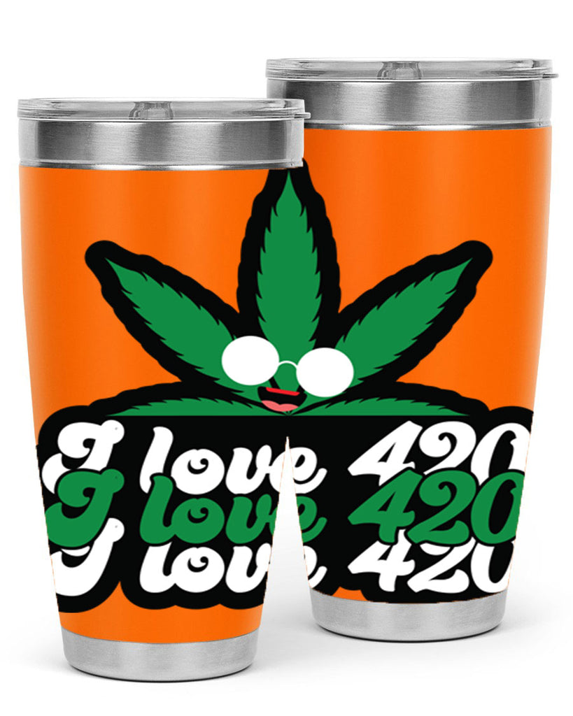 I love 420 123#- marijuana- Tumbler