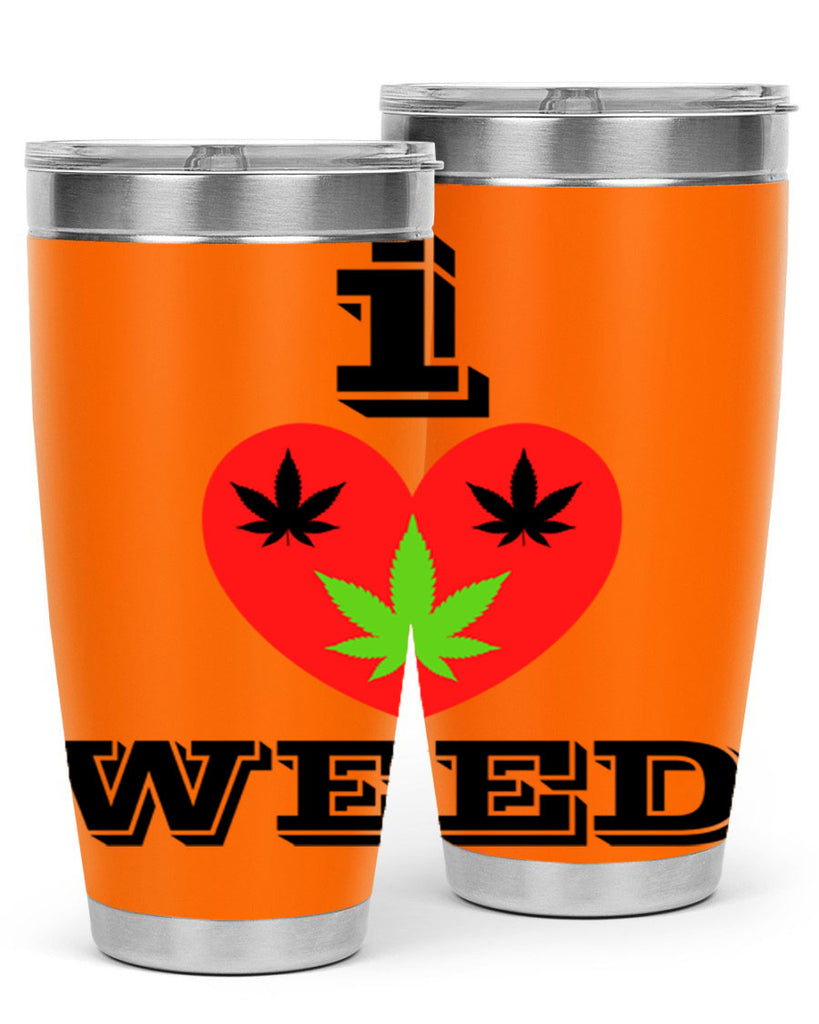 I love weed 128#- marijuana- Tumbler