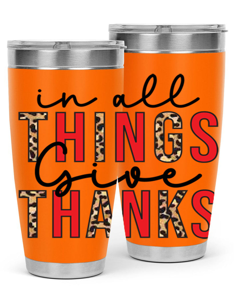In all things give thanks 352#- fall- Tumbler