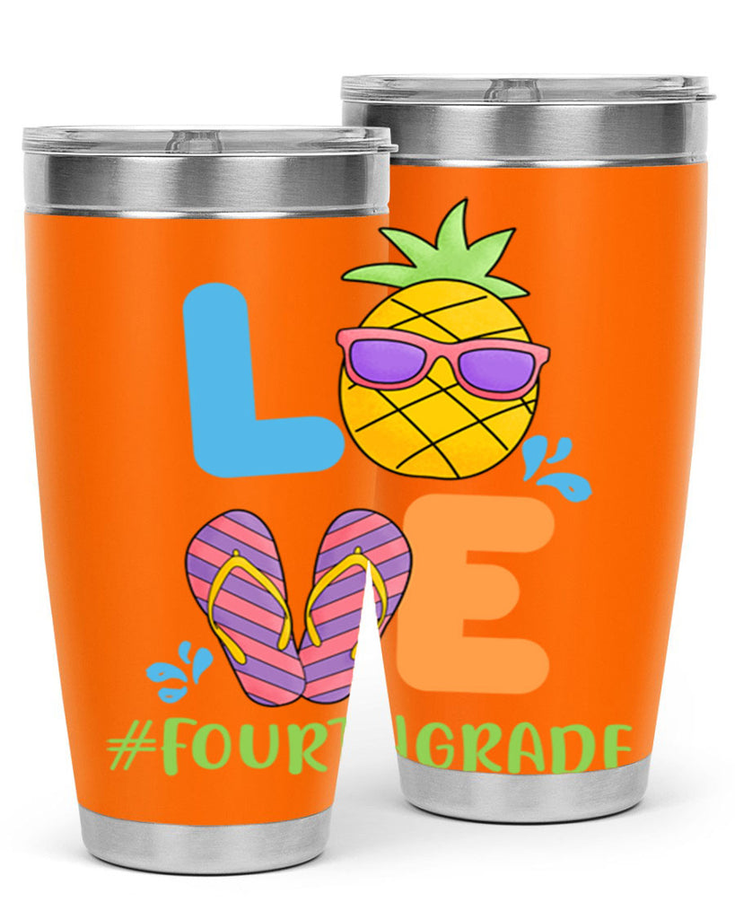 LOVE 4th Grade Summer Pineapple 18#- 4th  grade- Tumbler