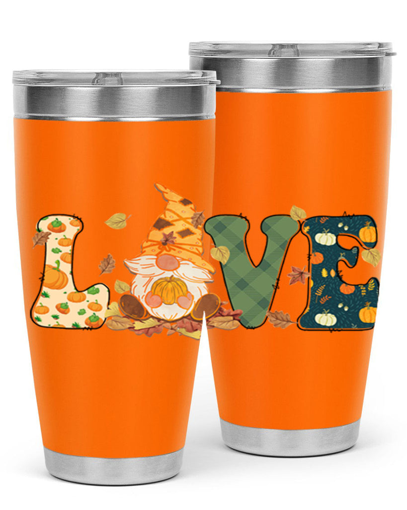 LOVEFallAutumnGnome 415#- fall- Tumbler