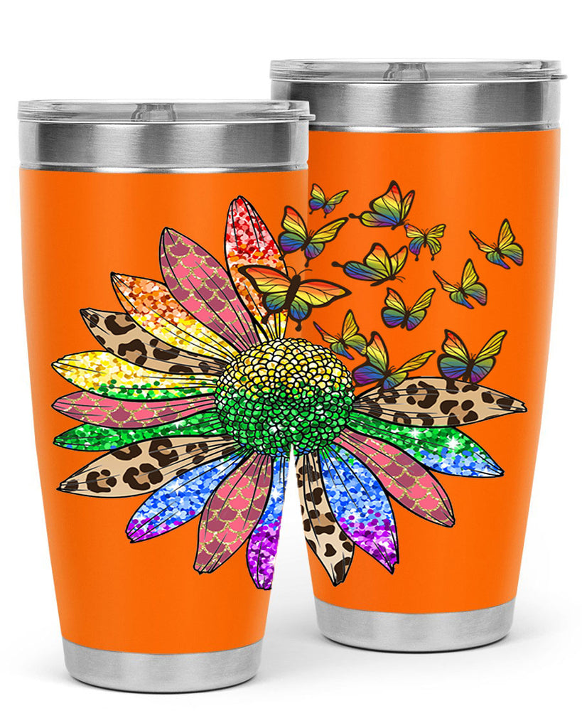 Lgbt Butterfly Sunflower  Png 52#- lgbt- Tumbler