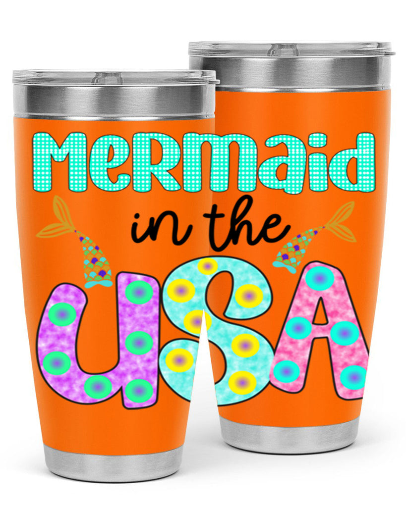 Mermaid In The Usa 421#- mermaid- Tumbler