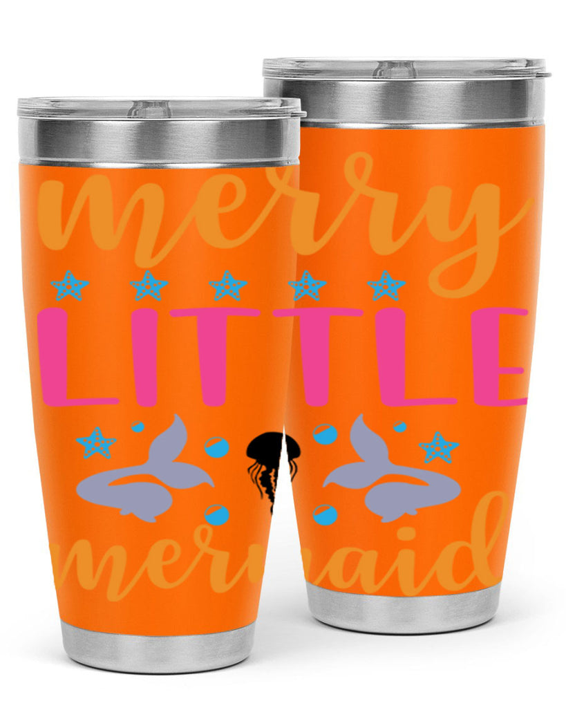 Merry Little Mermaid Design 503#- mermaid- Tumbler