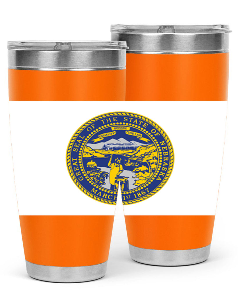 Nebraska 25#- Us Flags- Tumbler