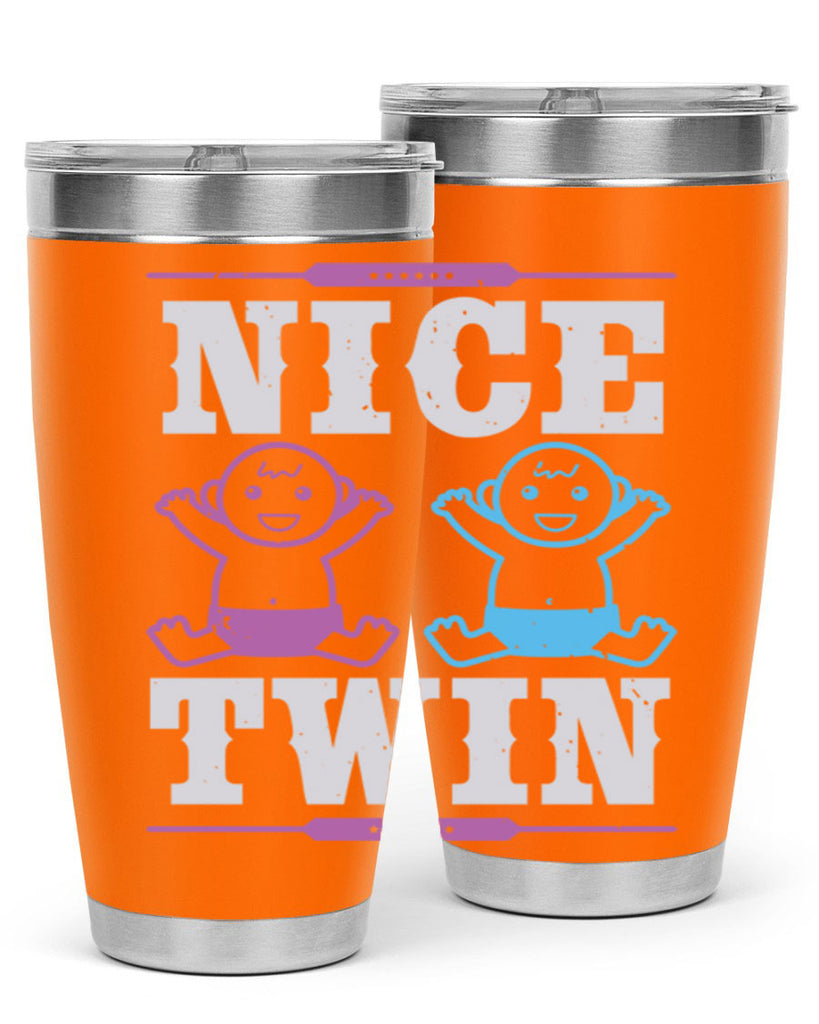 Nice Twin Style 26#- baby shower- tumbler