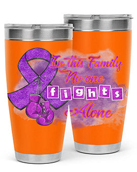 No One Figh Alone AlzheimerS Awareness 200#- alzheimers- Tumbler