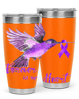 No One Figh Alone Ribbon Alzheimer 201#- alzheimers- Tumbler