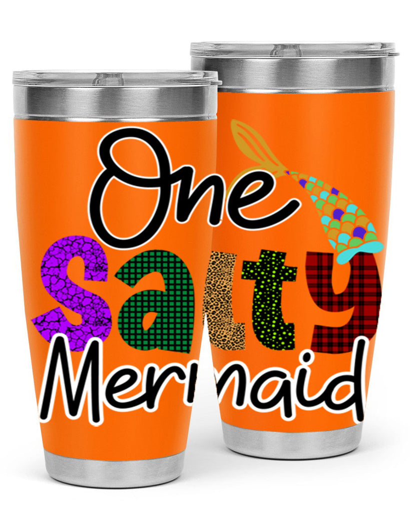 One Salty Mermaid 526#- mermaid- Tumbler